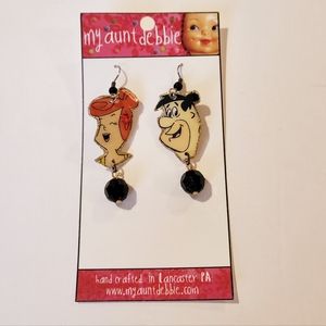 Flintstone earrings